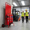 Heavy Duty Extinguisher Trolley Stand – Wheeled – Steel Construction – Industrial Use