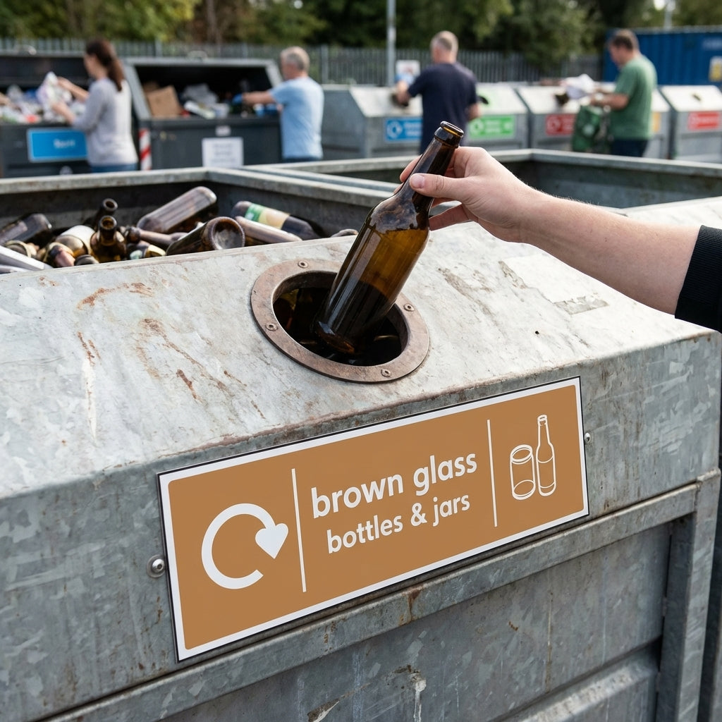 Recycling Signs – Brown – 1mm Rigid Plastic – Indoor/Outdoor Use
