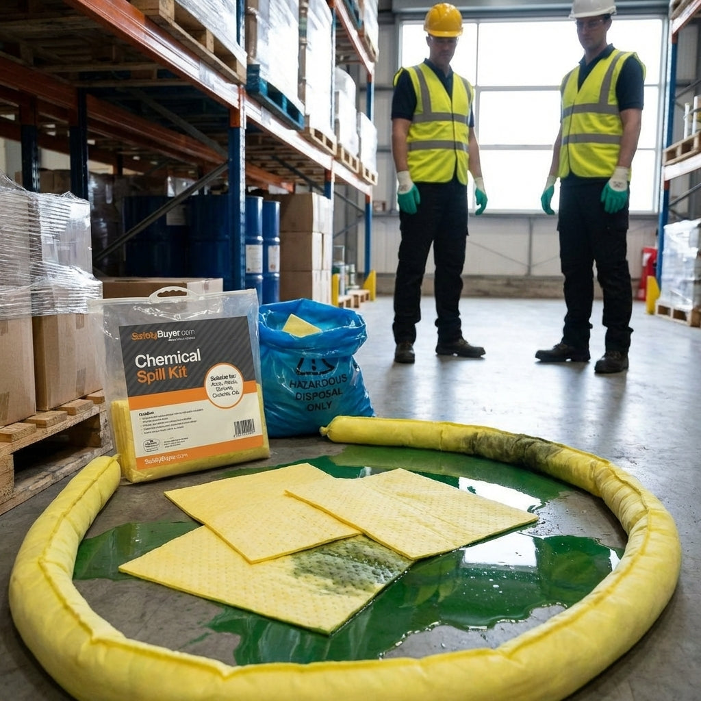 50 Litre Spill Response Kits – Waterproof Clip Bag – Maintenance, Oil & Chemical – Industrial Use