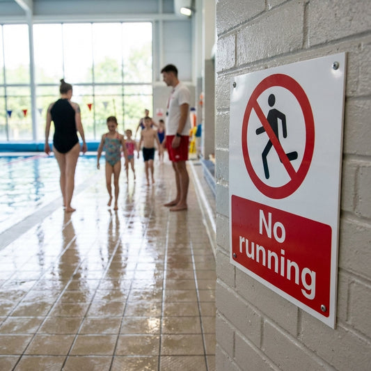 No Running Safety Signs – 1mm Rigid Plastic – Indoor/Outdoor Use
