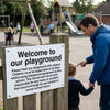 Playground Safety Notice – 1mm Rigid Plastic – Indoor/Outdoor Use