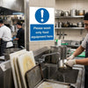 Please Wash Only Food Equipment Here Safety Signs – Rigid Plastic & Vinyl – Indoor/Outdoor Use