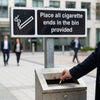 Cigarette Disposal Signs – 1mm Rigid Plastic & Vinyl – Indoor/Outdoor Use