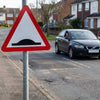 Road Hump Ahead Reflective Traffic Sign – 600mm Triangle – Aluminium Composite – Outdoor Use (Class RA1)