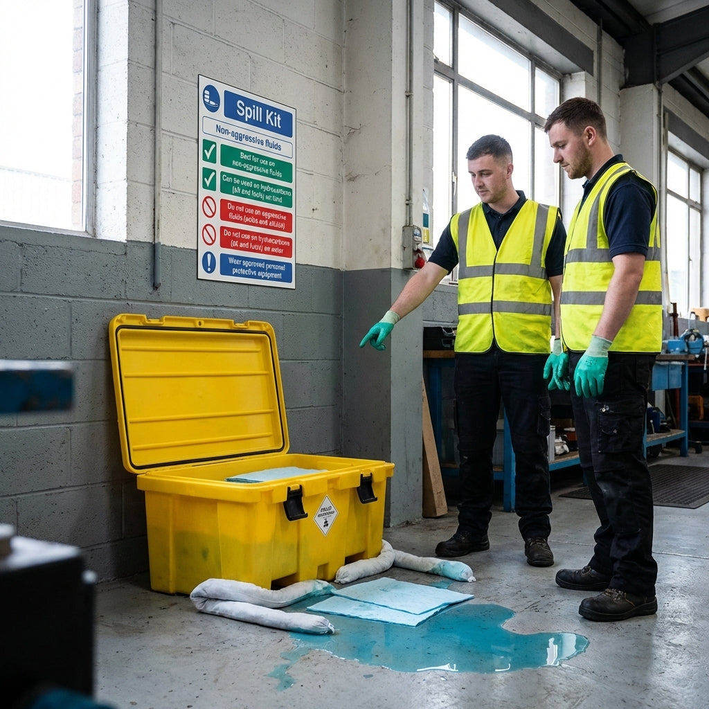 Spill Kit – Non-Aggressive Fluids – Indoor Use