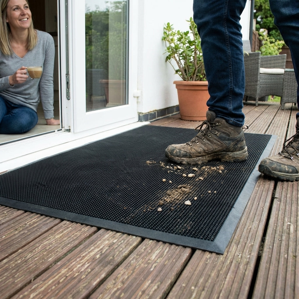 Rubber Entrance Mats – Fingertip Design – Durable & Eco-Friendly – Commercial Use