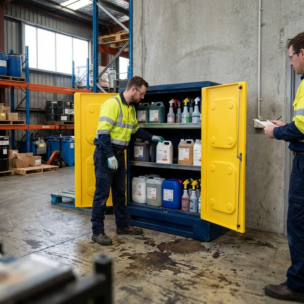 Chemical Storage Cabinet – 1220mm x 520mm x 1310mm – UV Protected Polyethylene – Industrial Use
