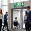 Fire Exit Sign – Left Arrow – Disabled Symbol & Running Man – Safety