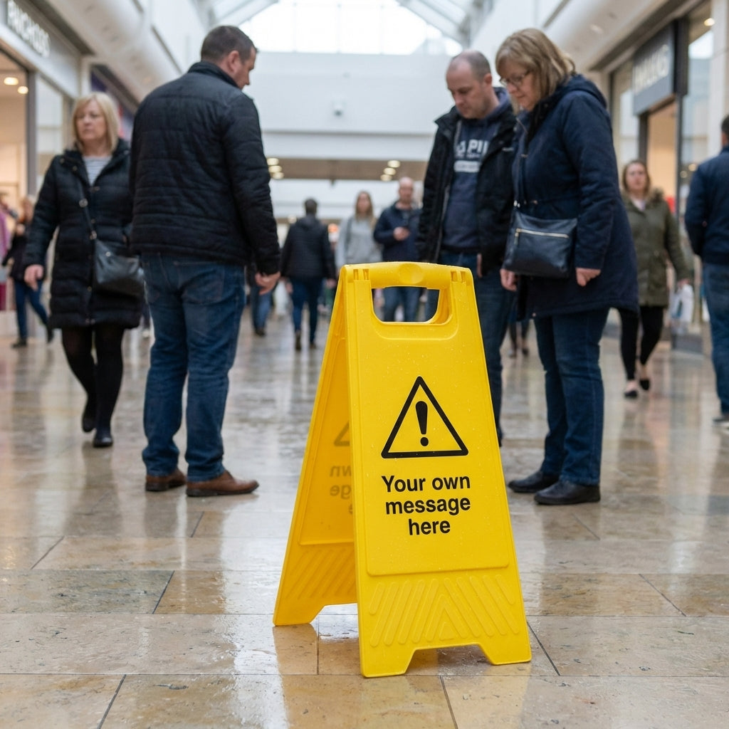 Plastic 'A' Board Floor Sign – 300mm x 600mm – Polypropylene – Indoor/Outdoor Use
