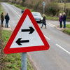 Two Way Traffic Crossing Traffic Signs – 600mm Triangle – Aluminium Composite – Outdoor Use