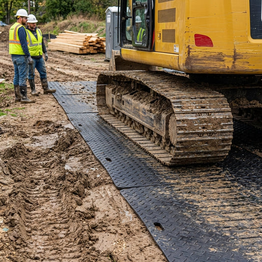 Heavy-Duty Ground Protection Mats – 1.2m x 2.4m – High-Density Polyethylene – Industrial Use
