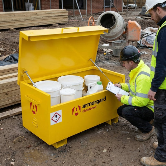 Hazardous Goods Storage Box – 1275mm x 665mm x 660mm – Steel – Industrial Use