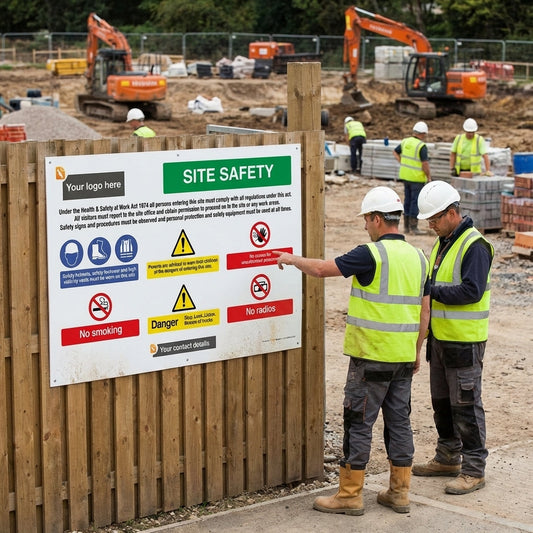 Custom Site Safety Sign – 6mm Correx – Landscape – Industrial