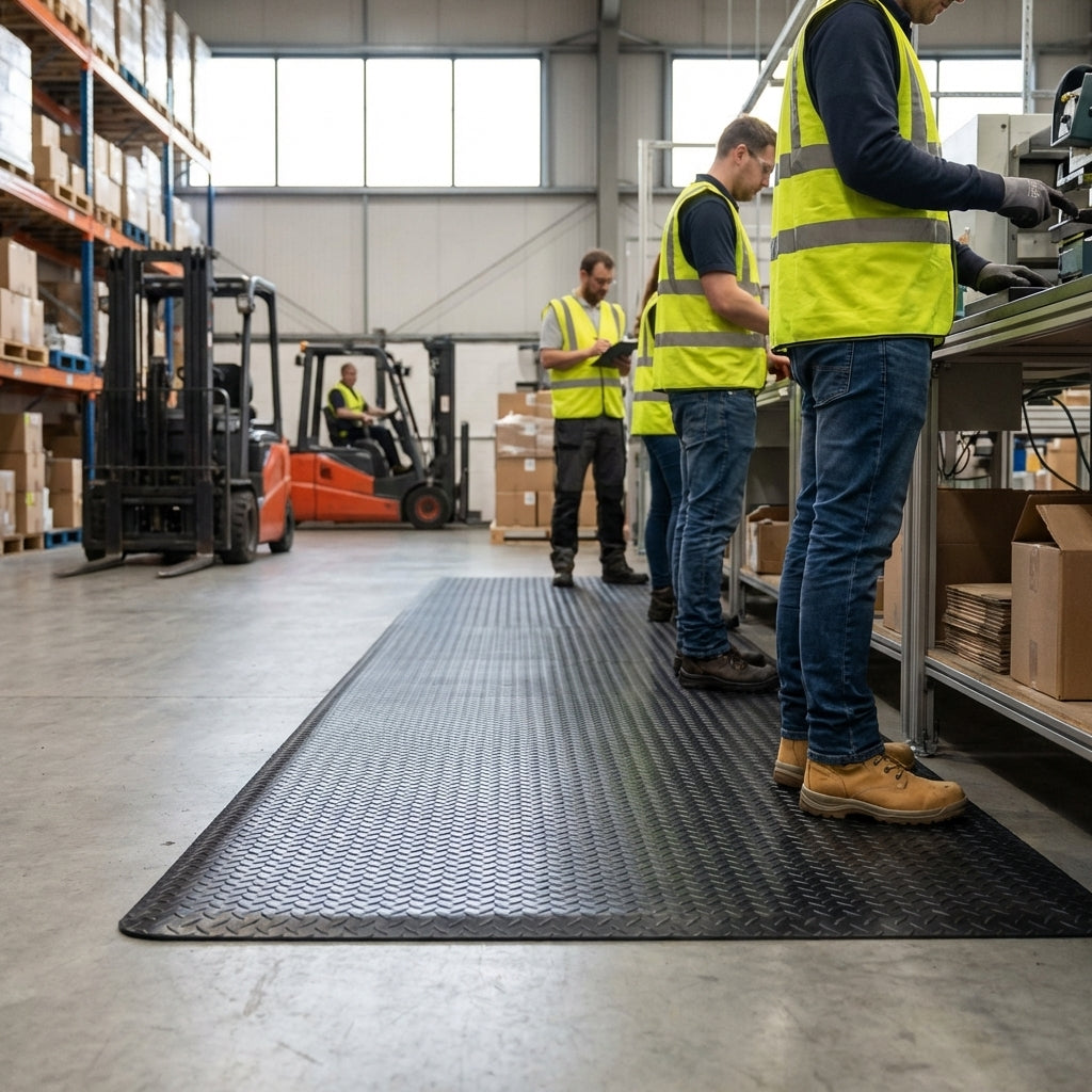 Anti-Fatigue Matting – Black – 15mm Thick, Dual-Layer – Industrial Use