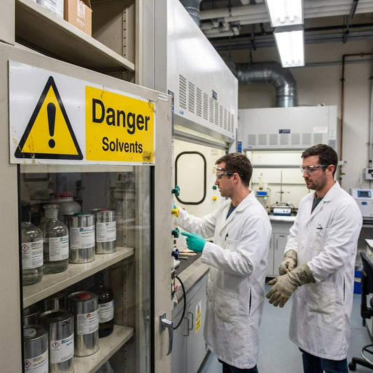 Danger Solvents Safety Sign – 1mm Rigid Plastic – Indoor/Outdoor Use