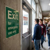 Emergency Exit Sign – White & Red – Durable – Indoor/Outdoor Safety