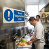 Raw Vegetables Only Safety Signs – 1mm Rigid Plastic & Self-Adhesive Vinyl – Indoor/Outdoor Use
