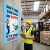 Safety Poster – Don't Turn Your Back on Safety – 510mm x 760mm – Synthetic Paper – Indoor/Outdoor Use