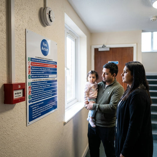 Fire Action Notice Sign – Communal Fire Alarm – Indoor Use