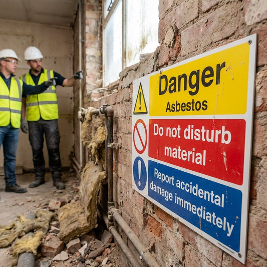 Danger Asbestos Sign – 1mm Rigid Plastic & Vinyl – Indoor/Outdoor Use