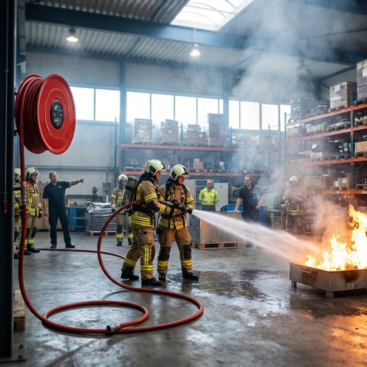 Automatic Fire Hose Reels – 30m x 19mm – Metal Construction – Industrial Use