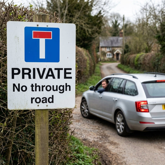 Private - No Through Road Signs – 1mm Rigid Plastic – Indoor/Outdoor Use