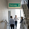 Custom Wayfinding Sign – 450mm x 180mm – Glow-in-the-Dark – Emergency Use