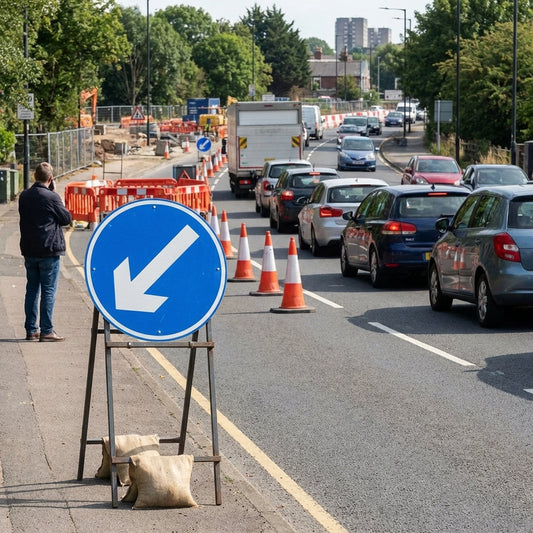 Reflective Temporary Road Traffic Signs – 750mm x 750mm – Class RA1 Reflective – Road Safety