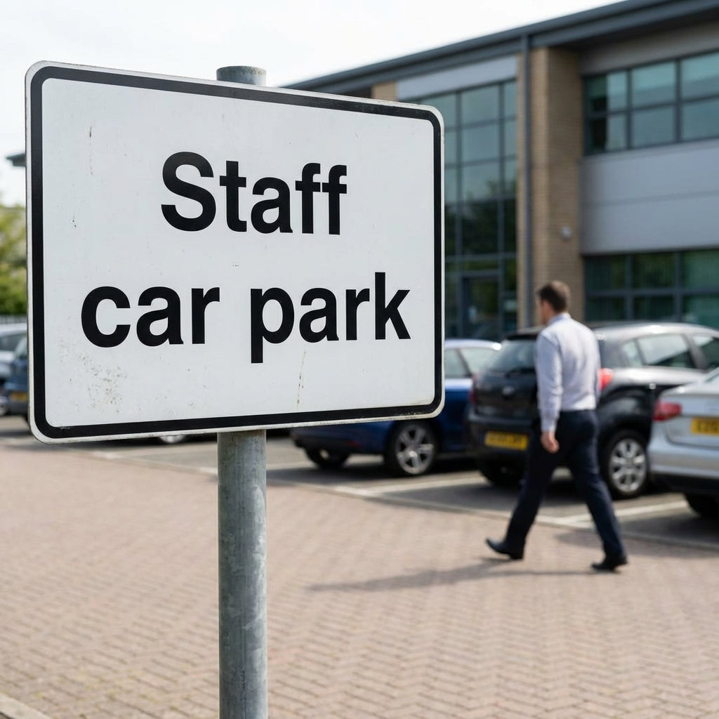 Staff Car Park Sign – 1mm Rigid Plastic – Indoor/Outdoor Use