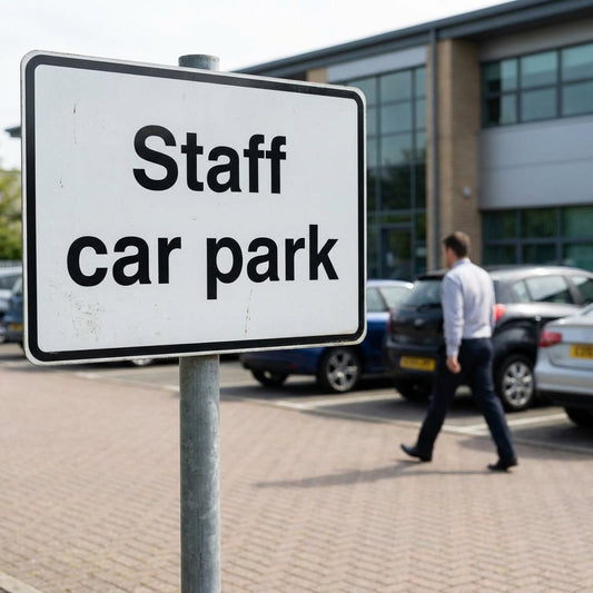 Staff Car Park Sign – 1mm Rigid Plastic – Indoor/Outdoor Use