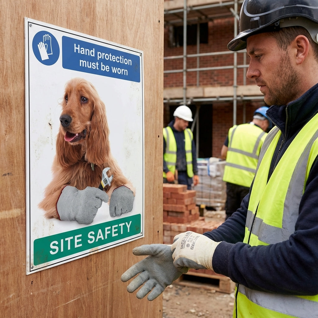 Hand Protection Safety Poster – 420mm x 594mm – Synthetic Paper – Site Use