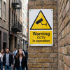 CCTV Warning Sign – A4 – 1mm Rigid Plastic or Vinyl – Indoor/Outdoor Use