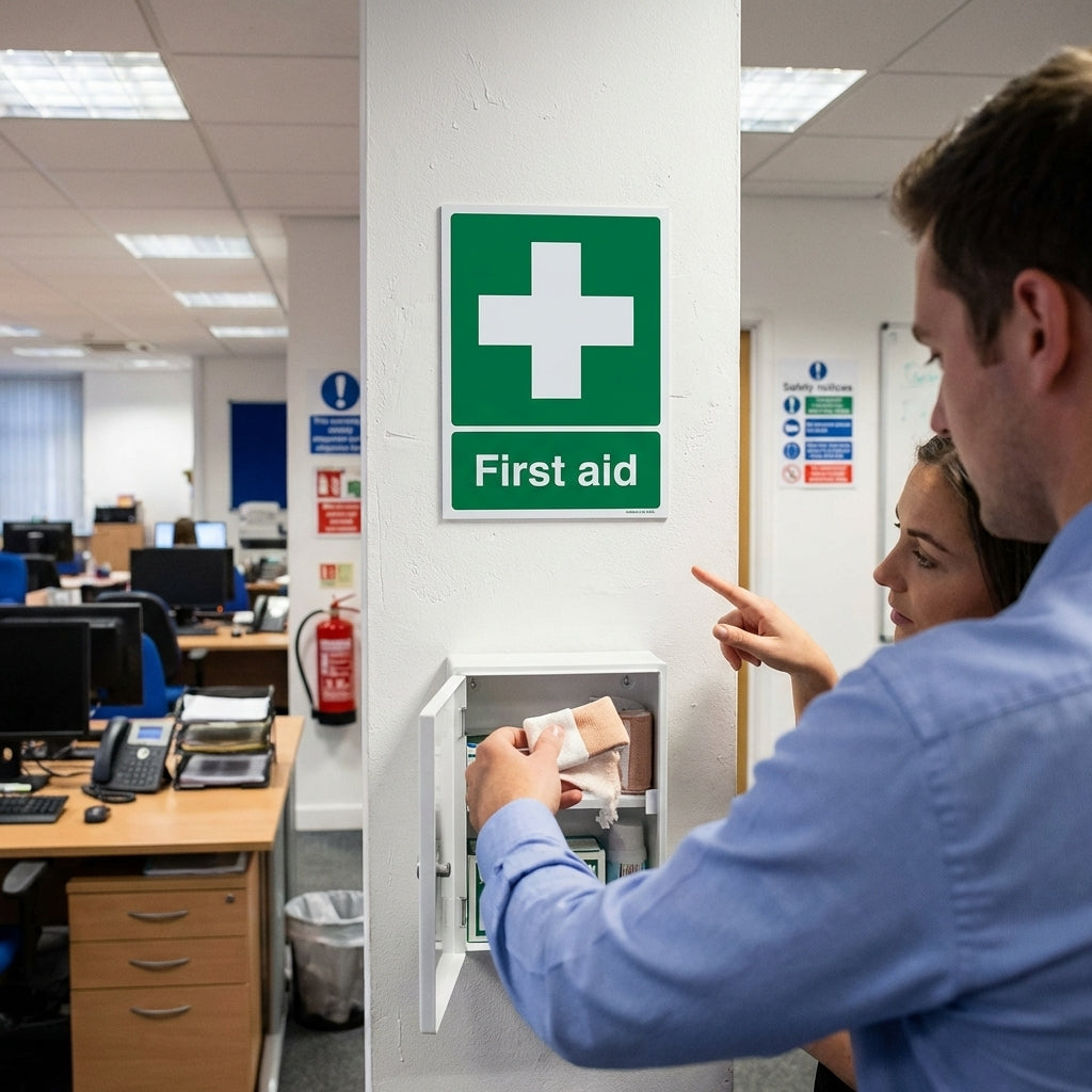 First Aid Safety Signs – Durable – Indoor/Outdoor Use