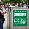 Recycle Mixed Glass Bottles & Jars Sign – Commercial Use