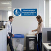 Shred Sensitive Document Safety Signs – 1mm Rigid Plastic – Indoor/Outdoor Use