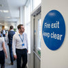 Fire Exit Keep Clear Sign – 1mm Rigid Plastic – Indoor/Outdoor Use