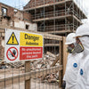 Asbestos Warning Sign – 1mm Rigid Plastic & Self-Adhesive Vinyl – Indoor/Outdoor Use