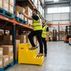 3 Step Polyethylene Safety Steps – Yellow – Heavy Duty Plastic – Industrial Use
