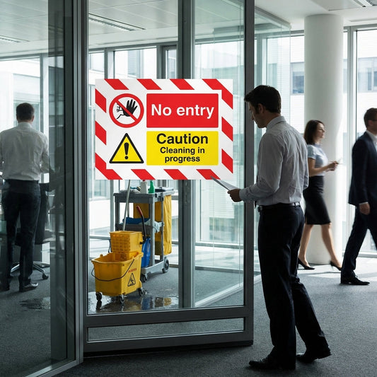 Door Screen Sign – 600mm x 450mm – Flame Resistant PVC – Indoor/Outdoor Use