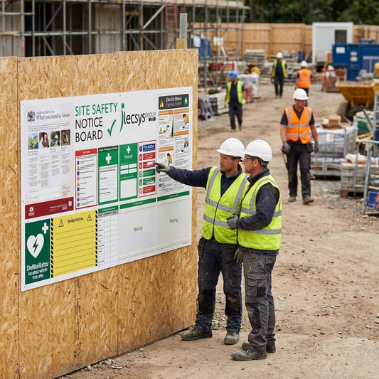 Site Safety Notice Board – 1800mm x 1000mm – Rigid Plastic – Industrial Use