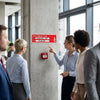 Fire Alarm Test Sign – Red – Easy Installation – Commercial Use