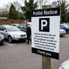Parking Area Safety Sign – 1mm Rigid Plastic & Vinyl – Indoor & Outdoor Use