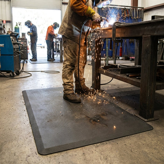 Diamond Tread Anti-Fatigue Welding Mats – Industrial Grade – Workplace Safety