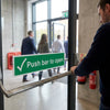 Push Bar to Open Sign – Green – Indoor/Outdoor Use