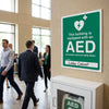 AED Location Safety Signs – Indoor/Outdoor – Durable Material – Commercial Use