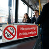 No Smoking Vehicle Sign – Self-Adhesive Vinyl – Indoor/Outdoor Use