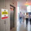 Fire Safety Sign – Caution in the Event of Fire – Indoor Use