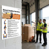 Manual Handling Regulations Poster – 400mm x 600mm – Rigid Plastic – Indoor/Outdoor Use
