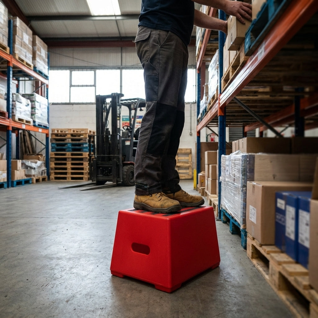 Polyethylene Safety Step – Red – Heavy Duty – Industrial Use