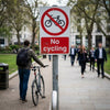No Cycling Safety Sign – 1mm Rigid Plastic – Indoor & Outdoor Use